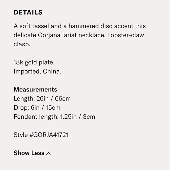 Gorjana Baja Lariat Tassel Necklace - Picture 5 of 8